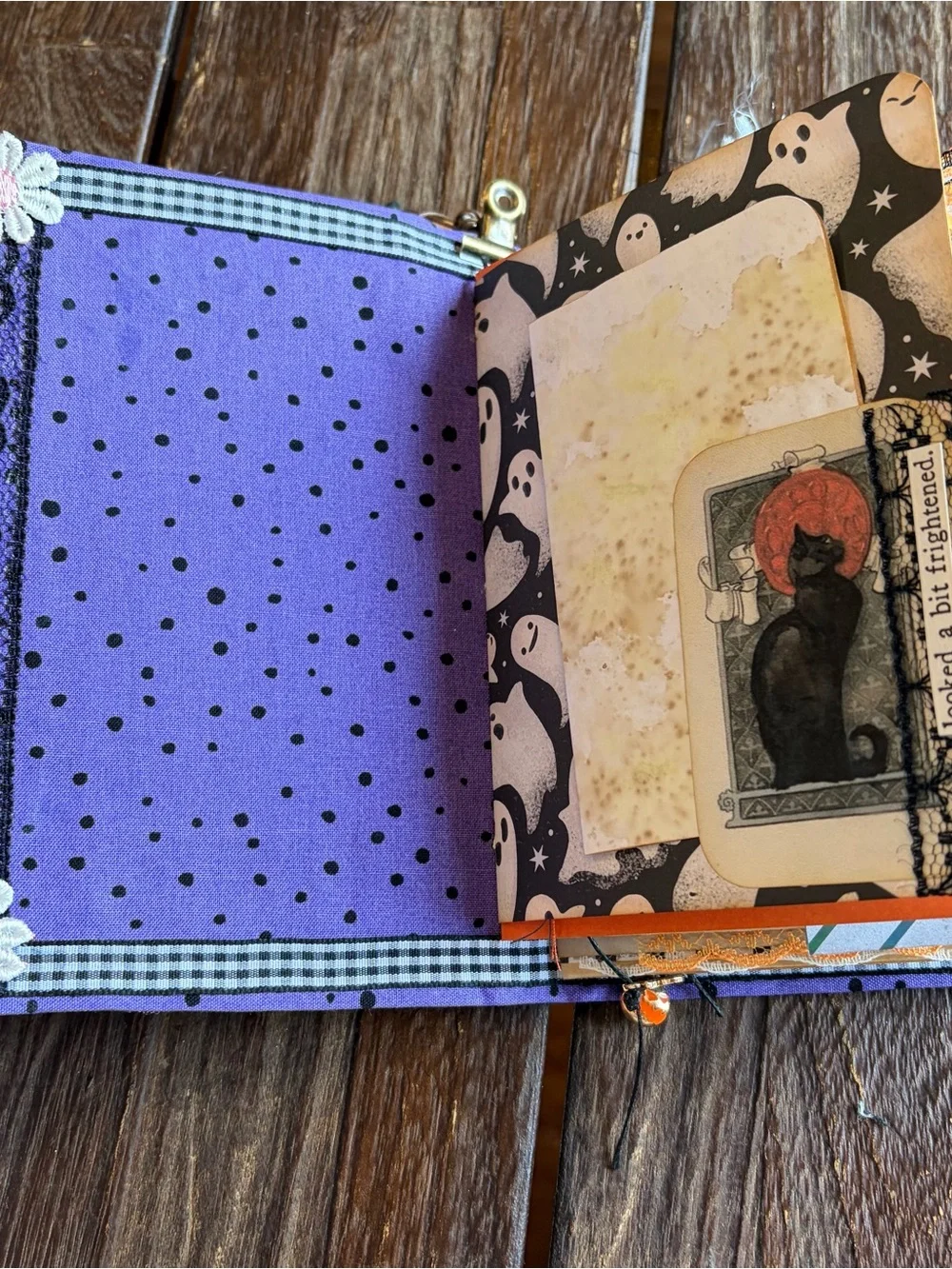 Halloween Junk Journal Small Handmade Decorated Pumpkin Happy Halloween 3 Sig